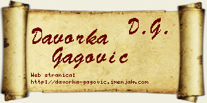 Davorka Gagović vizit kartica